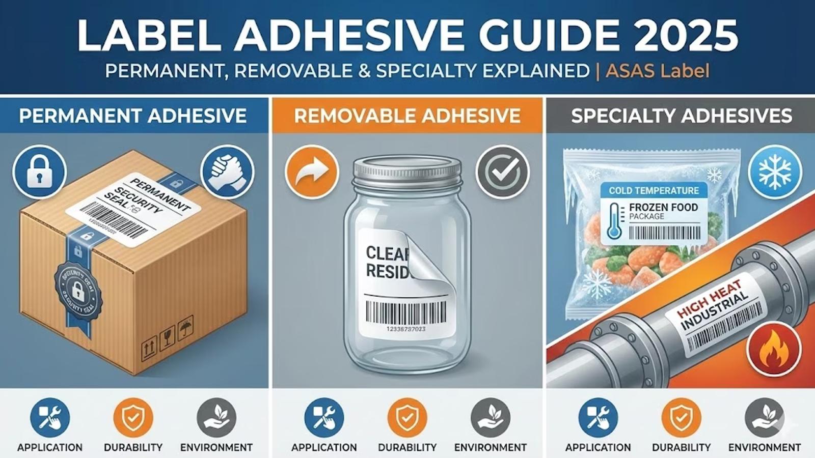 Label Adhesive Guide: Permanent, Removable & Specialty Adhesives Explained 2025