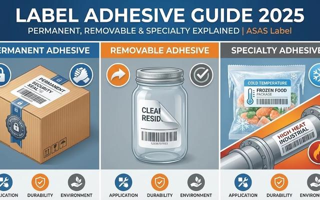 Label Adhesive Guide: Permanent, Removable & Specialty Adhesives Explained 2025