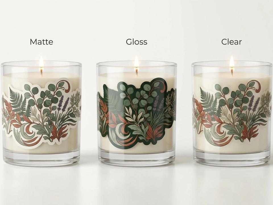 Wrap-Around Candle Die-Cut Labels