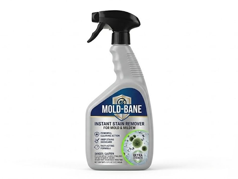 Mold and mildew remover label
