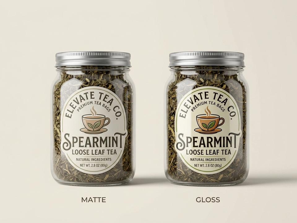 Tea Bag Die-Cut Labels