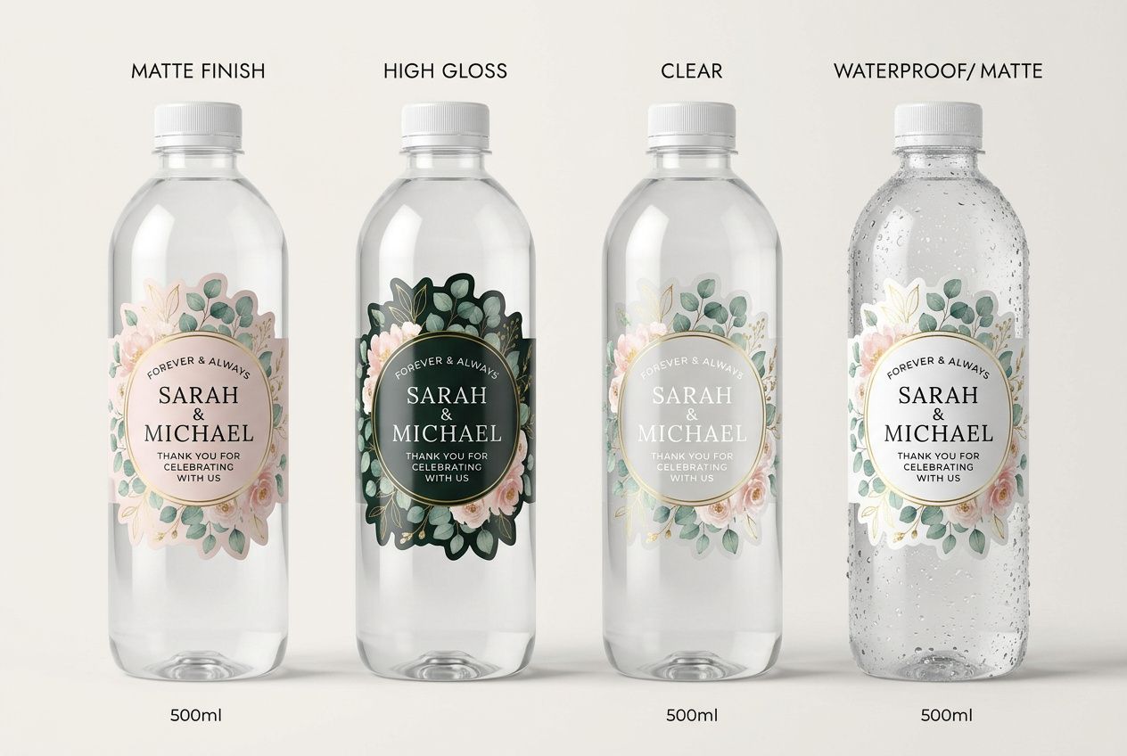 Wedding Water Bottle Die-Cut Labels