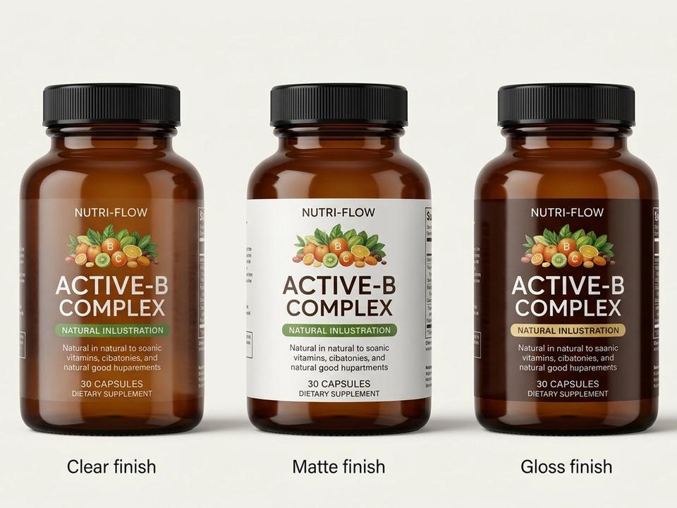 Vitamin Bottle Roll Labels