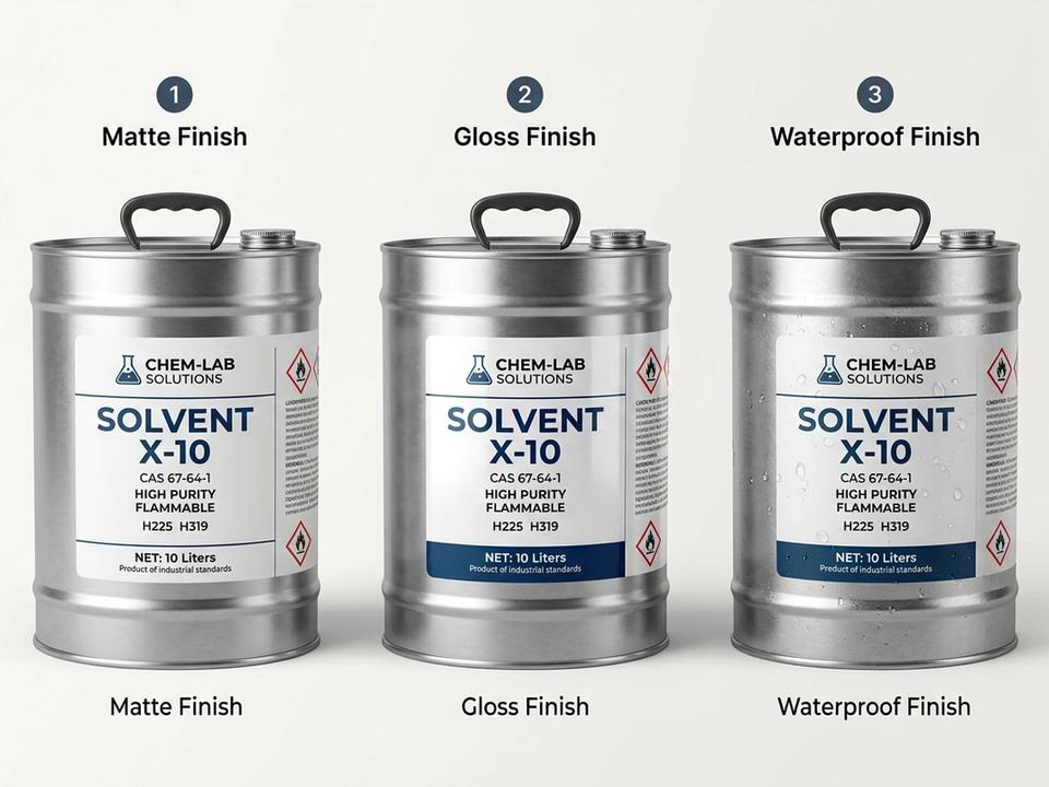 Solvent Container Roll Labels