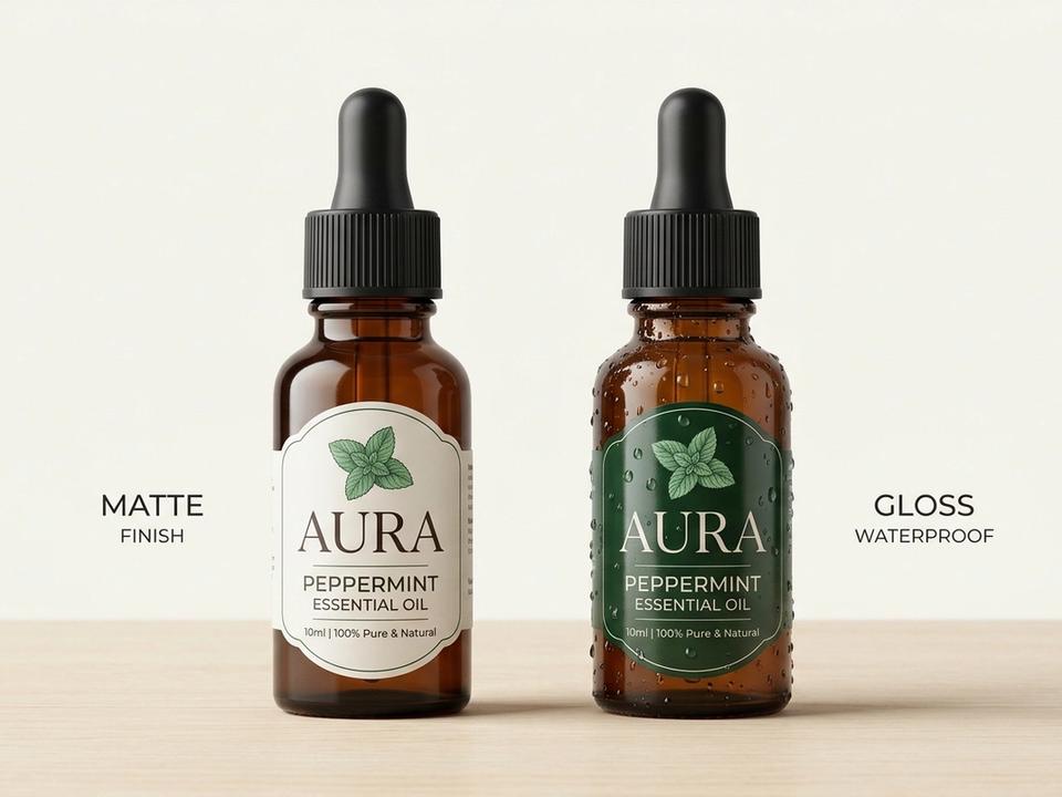 Waterproof Essential Oil Die-Cut Labels