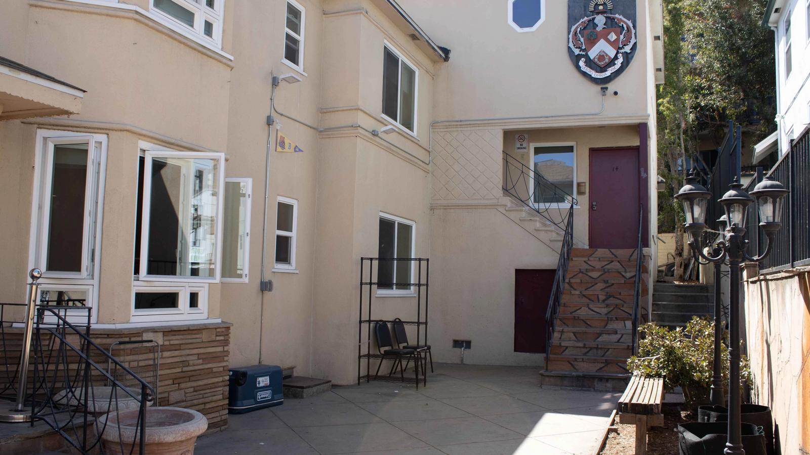Student housing exterior on Landfair Avenue near UCLA in Westwood