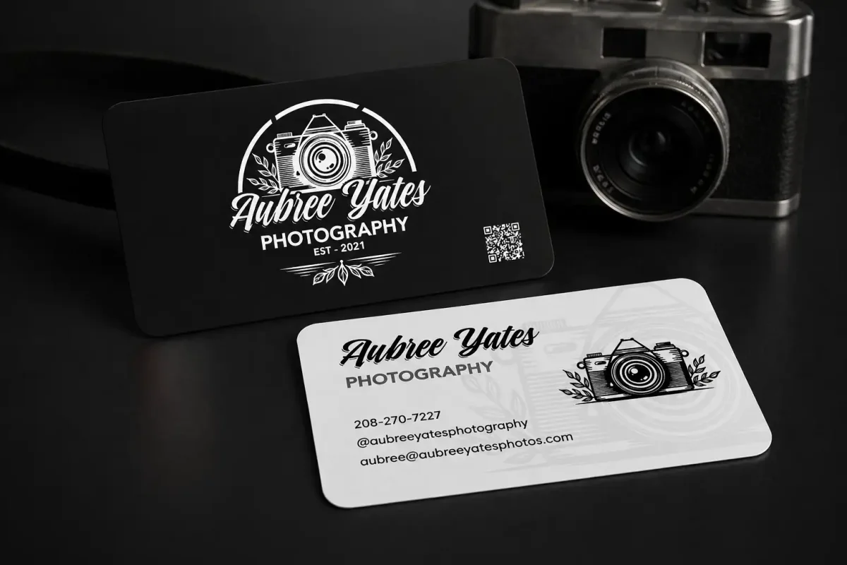Business Card Design for Aubrey Yeates Photography