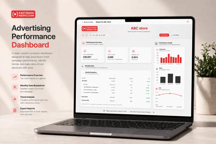 East Idaho News performance dashboard