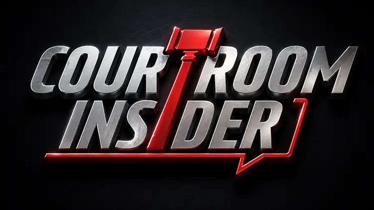 3D Logo Design mockup for Courtroom Insider