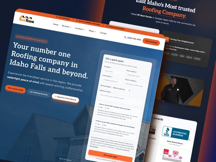 Roof Rescue USA website design