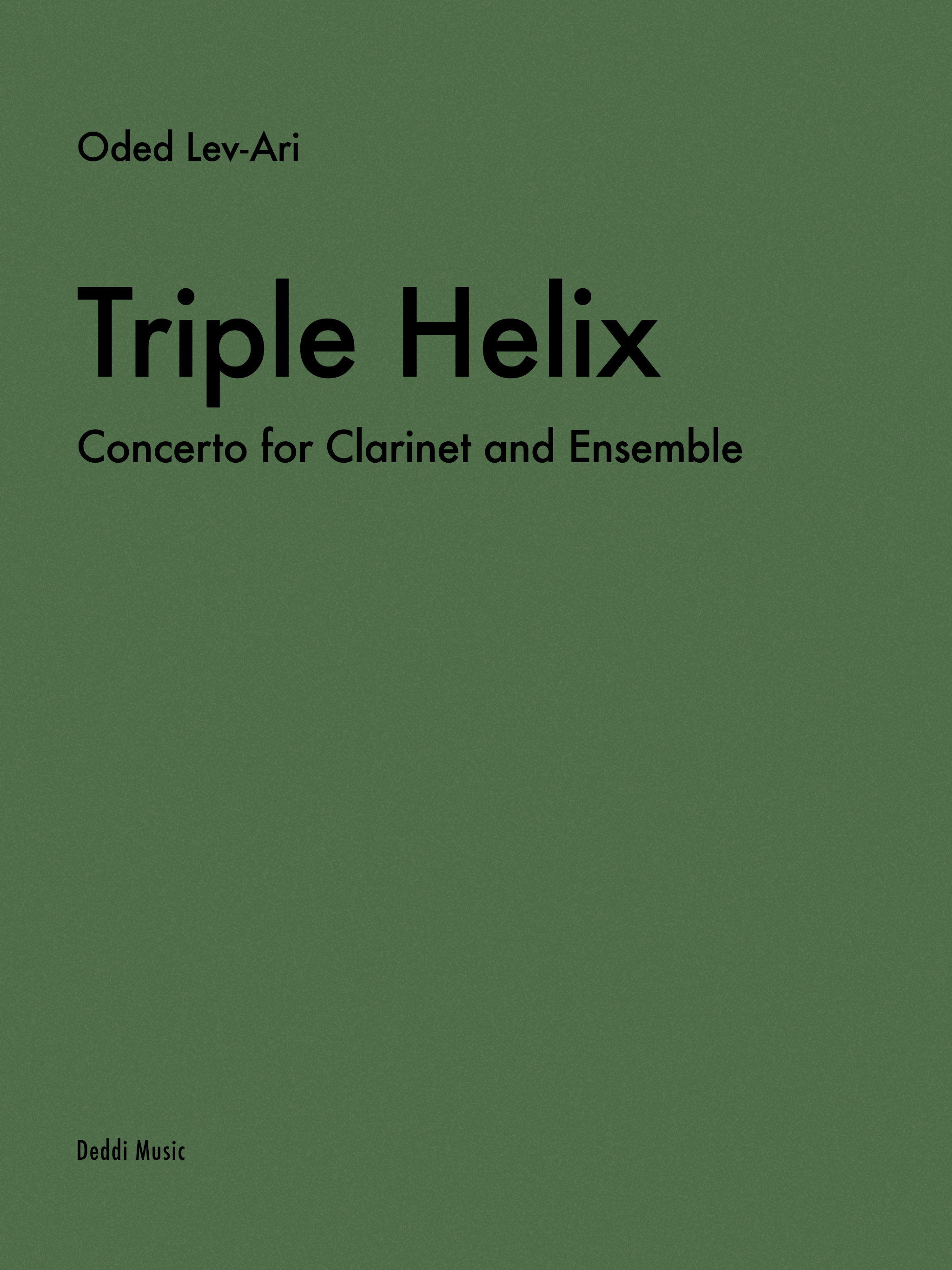 Triple Helix - Concerto for Clarinet and Ensemble — Sheet Music Cover