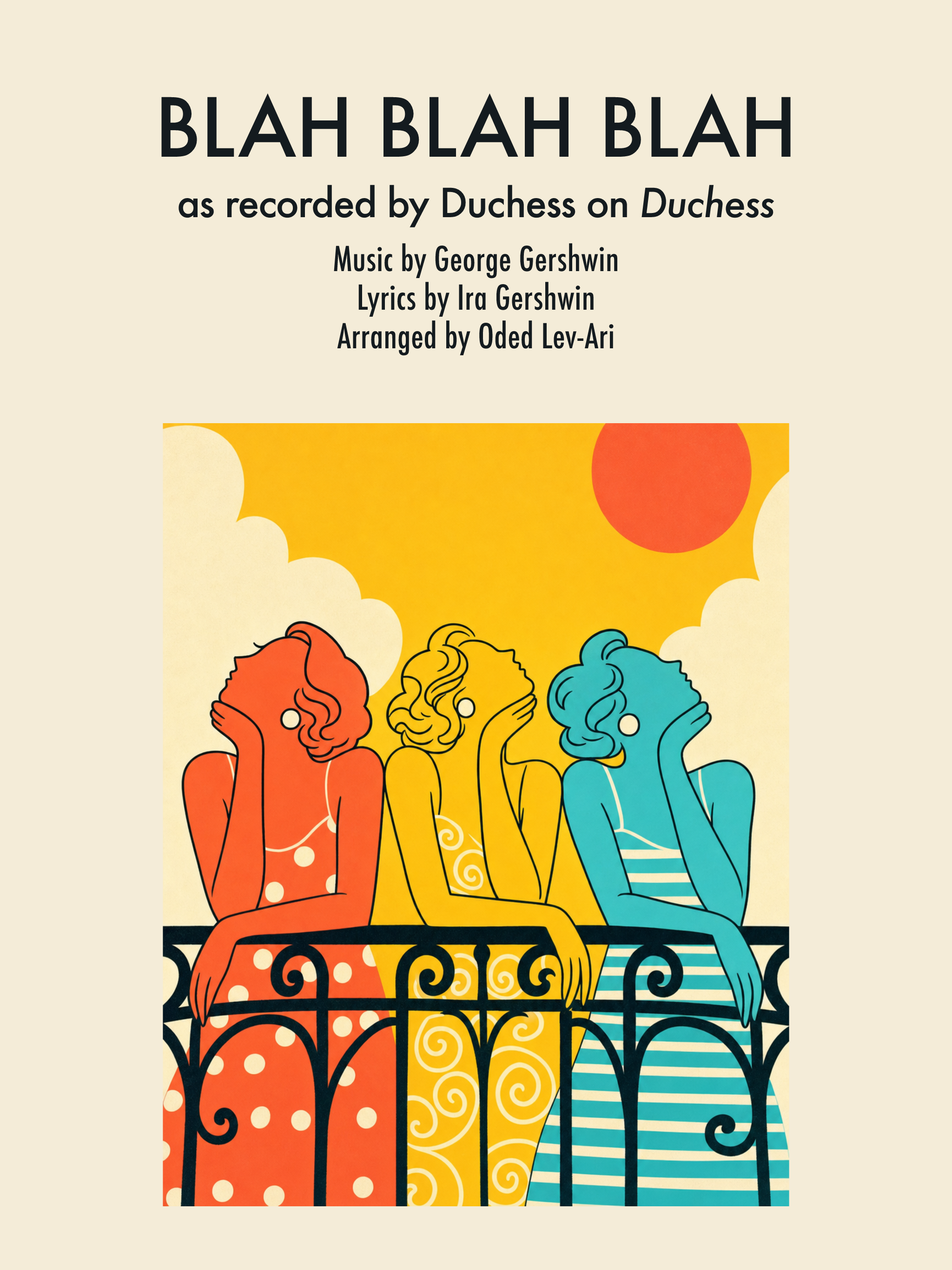 Blah Blah Blah — Sheet Music Cover