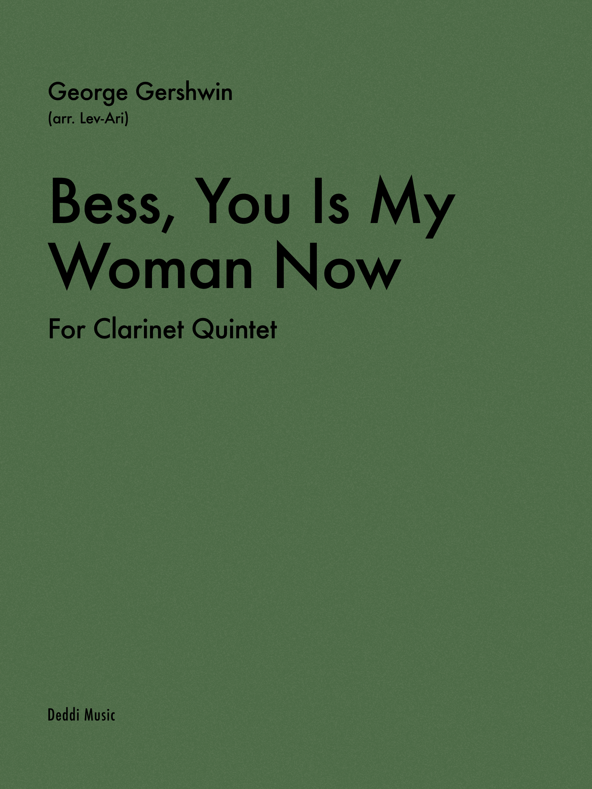 Bess, You Is My Woman Now — Sheet Music Cover