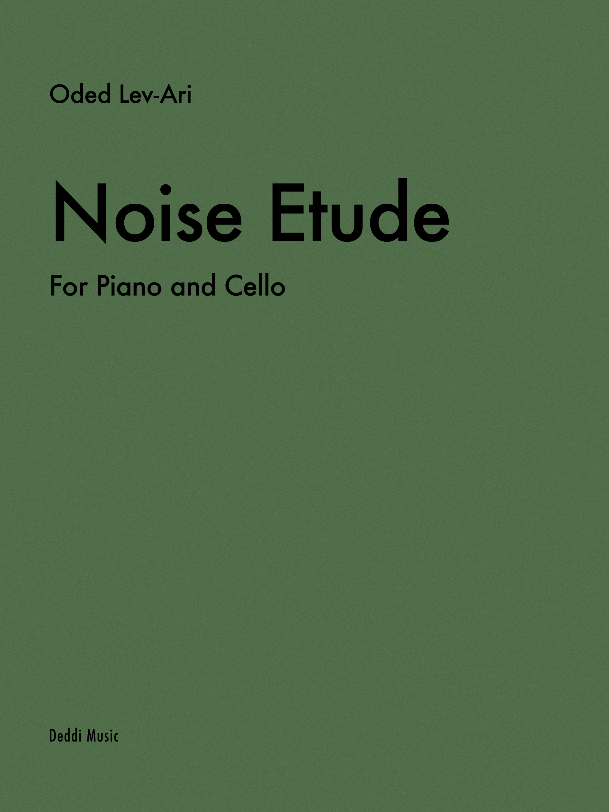 Noise Etude — Sheet Music Cover