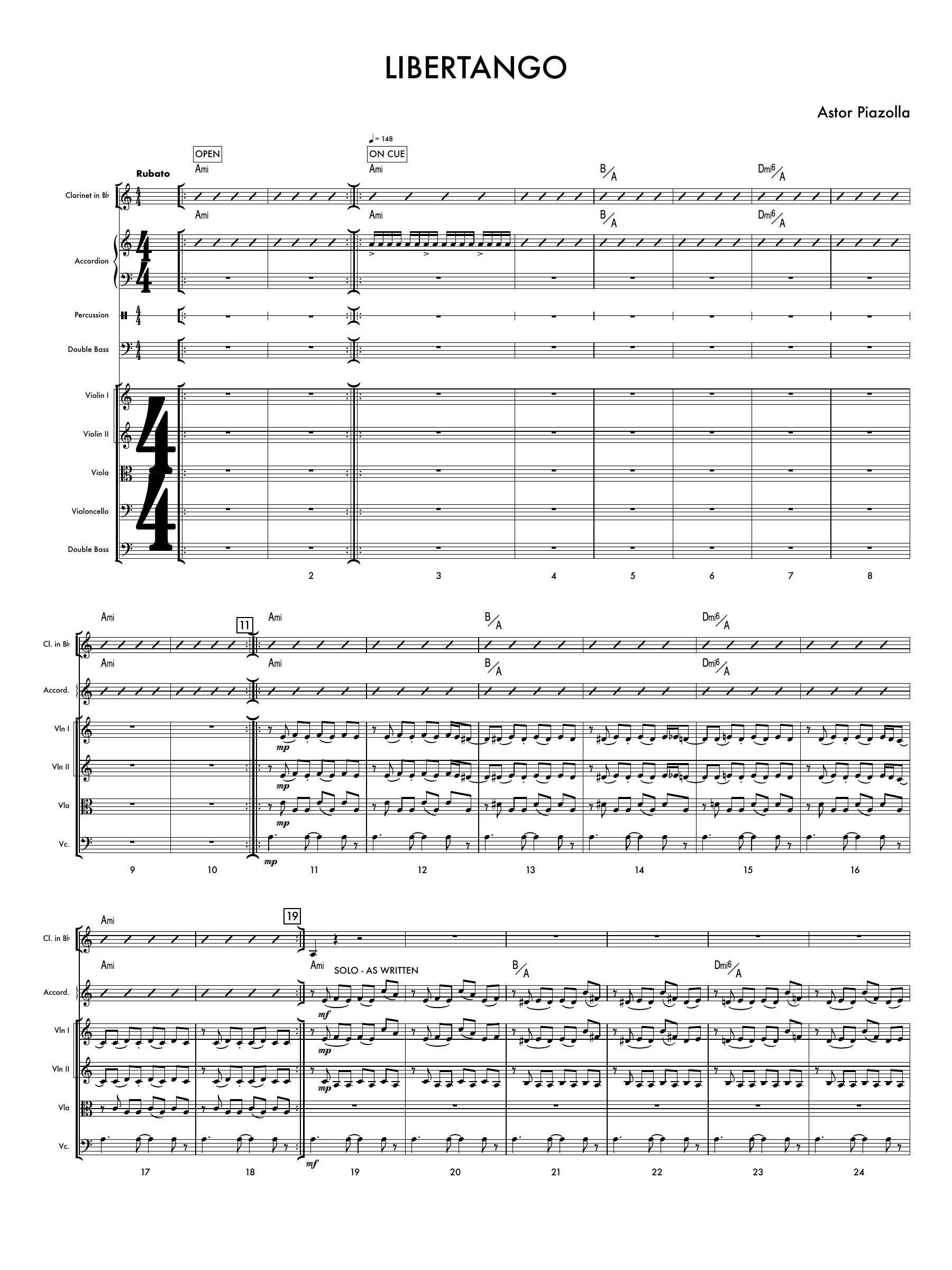 Libertango — Sheet Music Cover