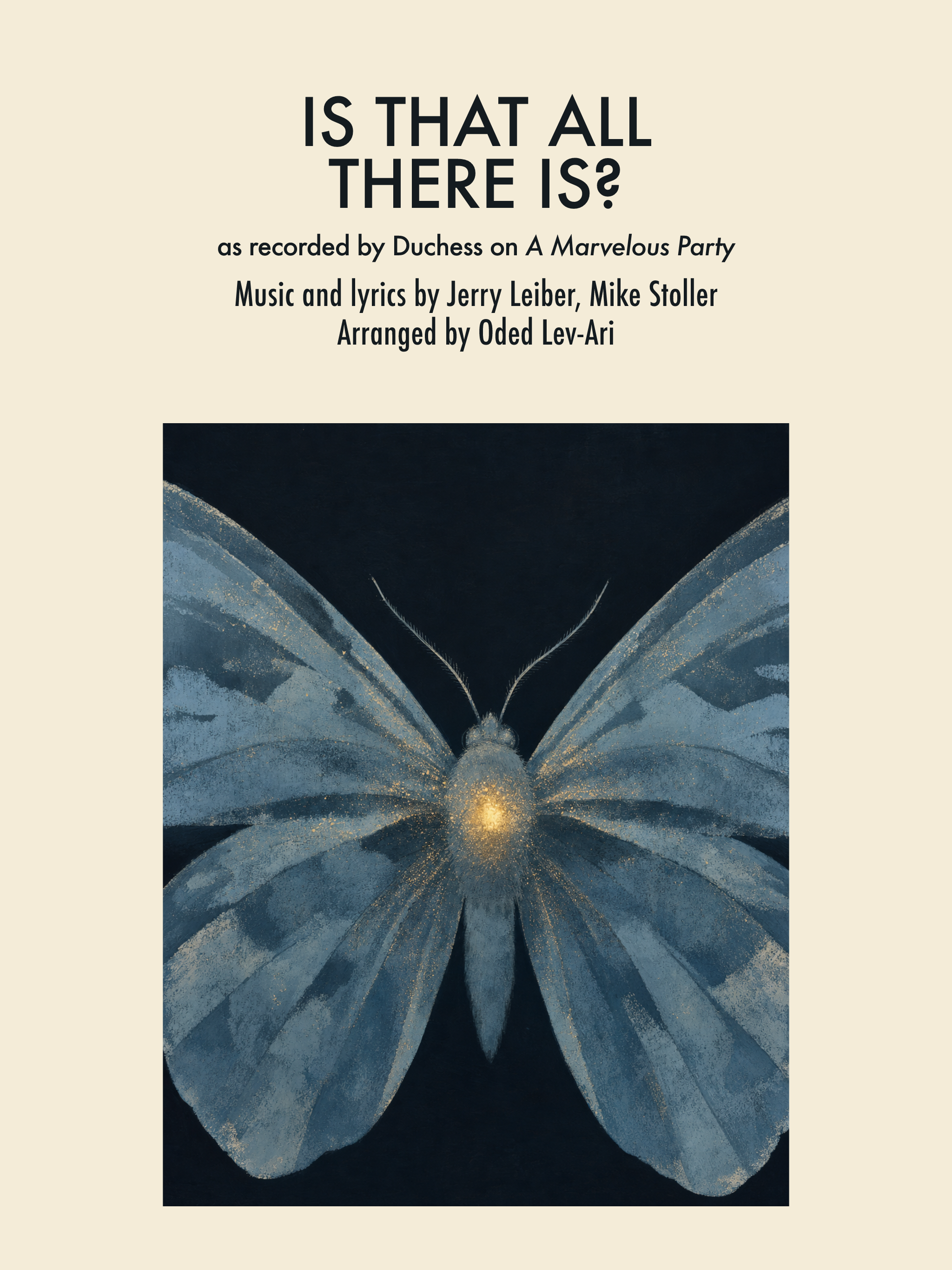 Is That All There Is? — Sheet Music Cover