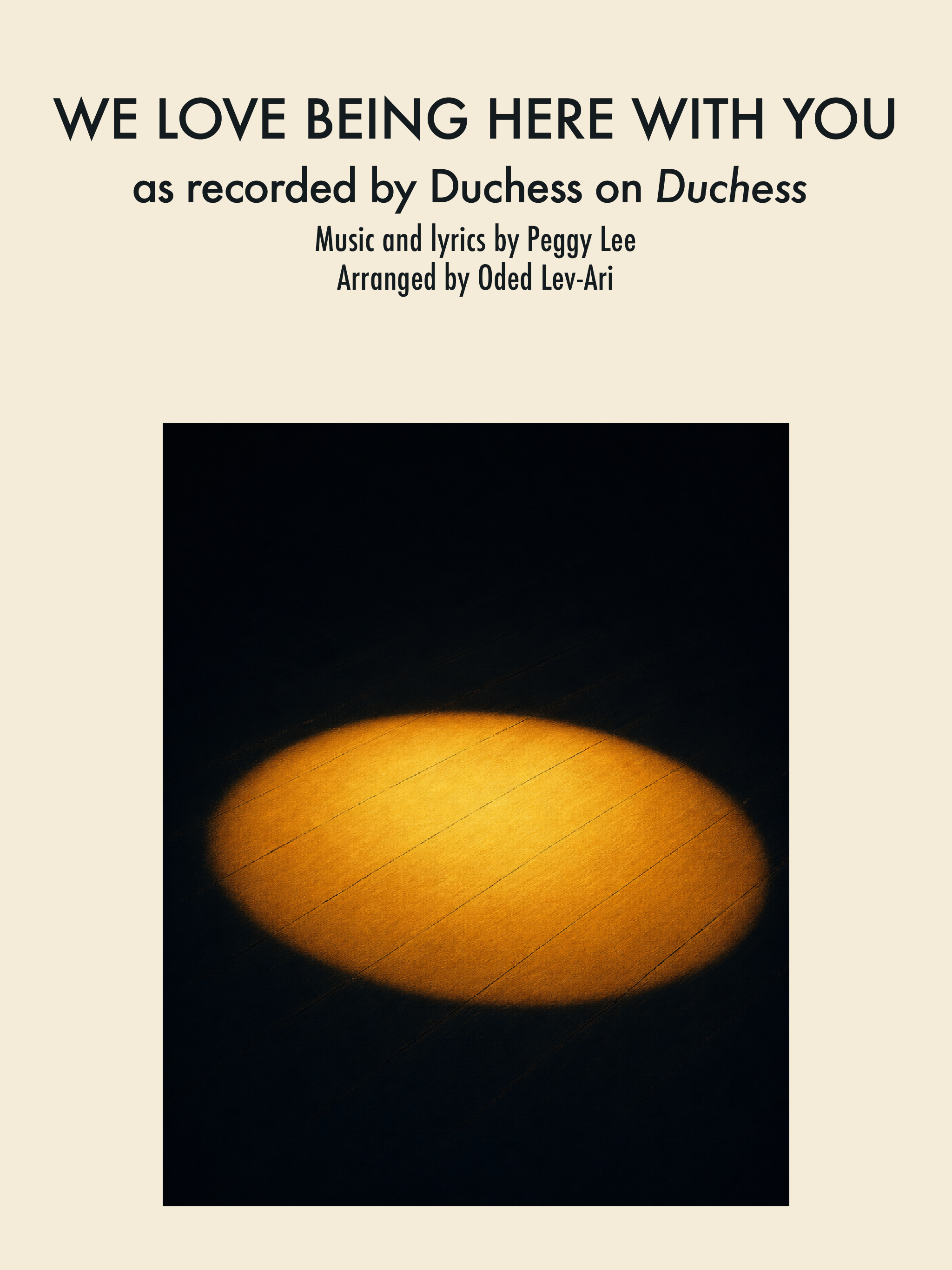 We Love Being Here With You — Sheet Music Cover