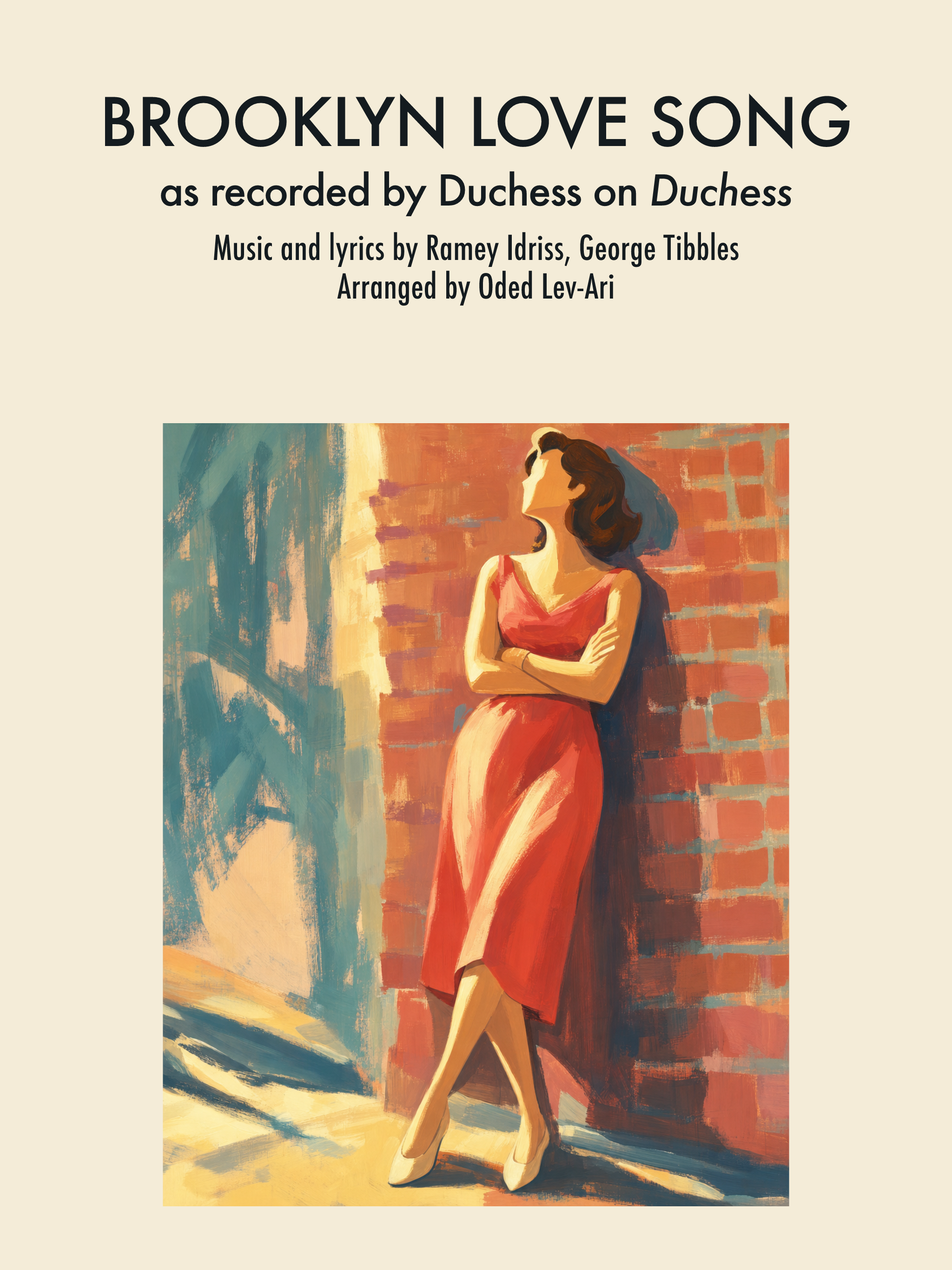 Brooklyn Love Song — Sheet Music Cover