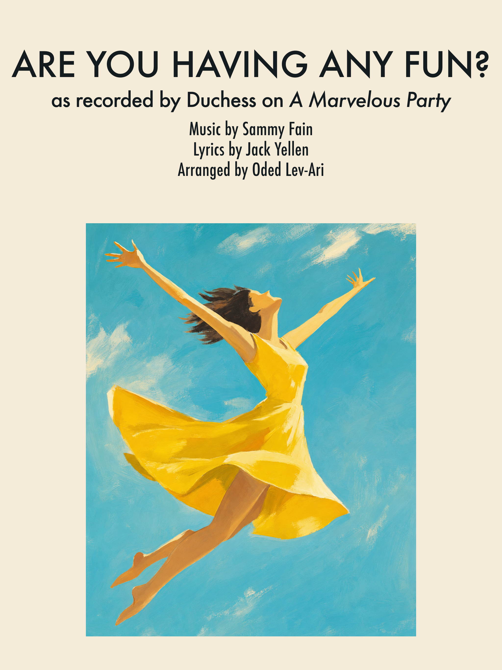 Are You Having Any Fun? — Sheet Music Cover