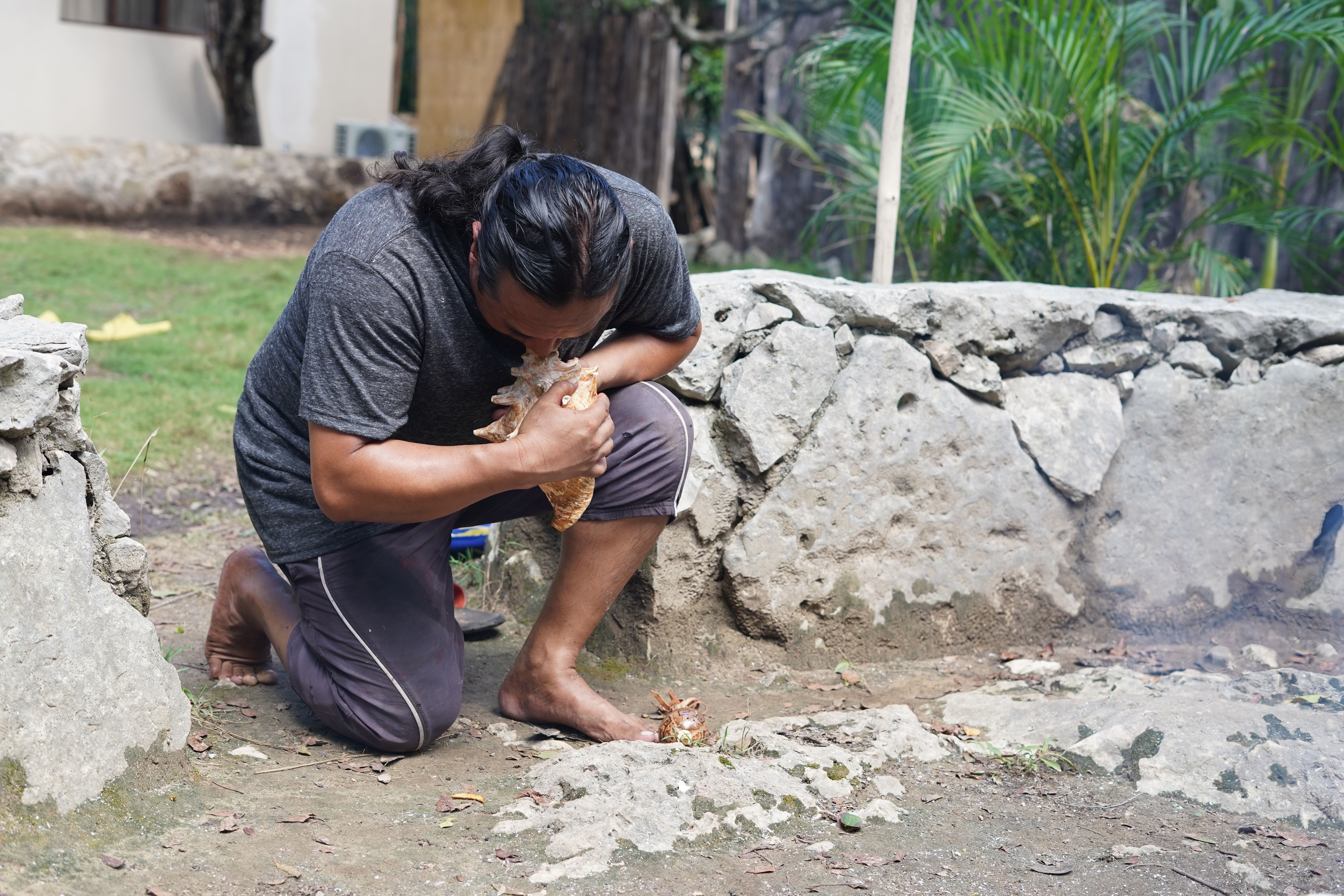 Temazcal Conch Prayer