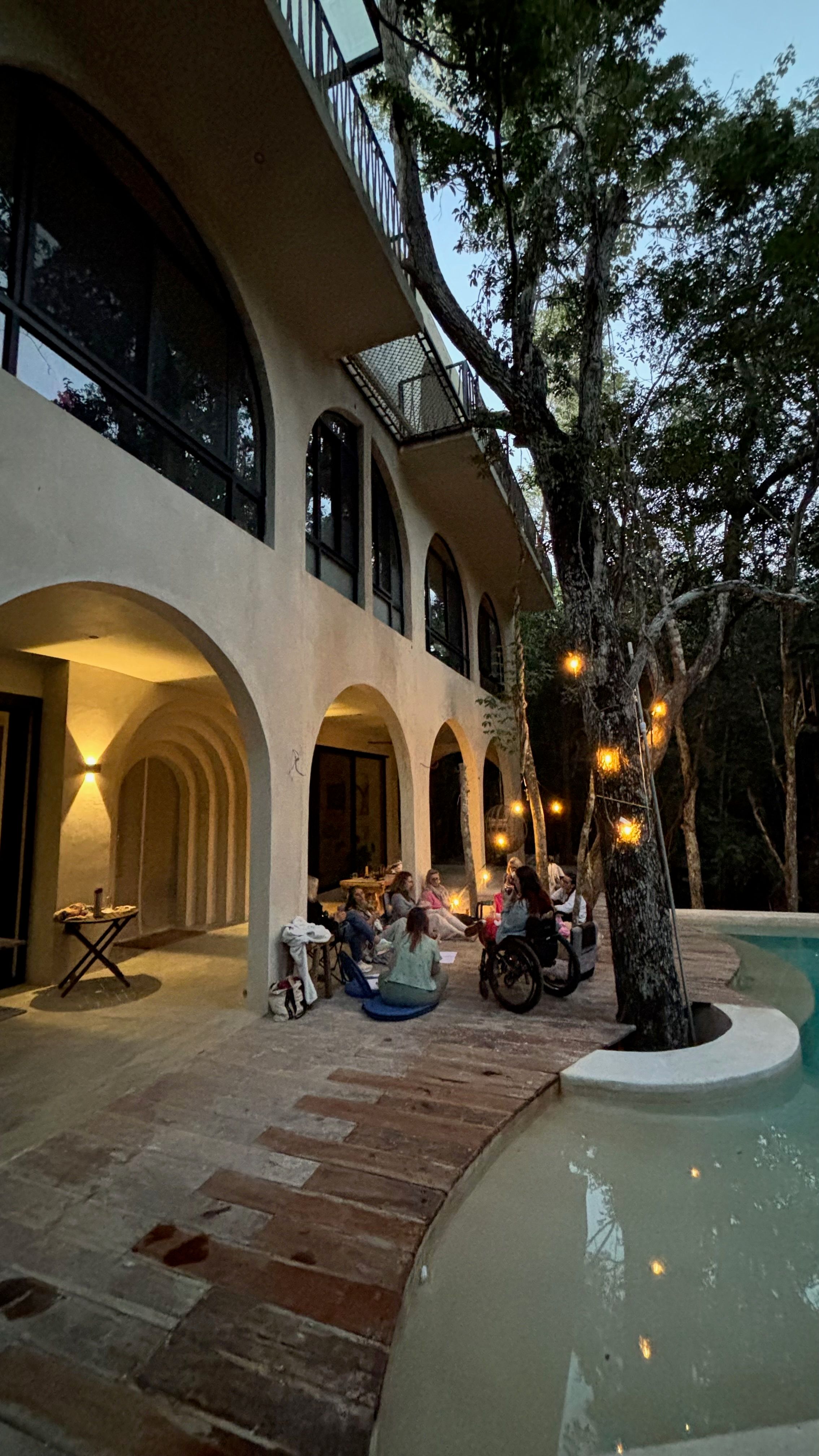 House Facade Side Dusk