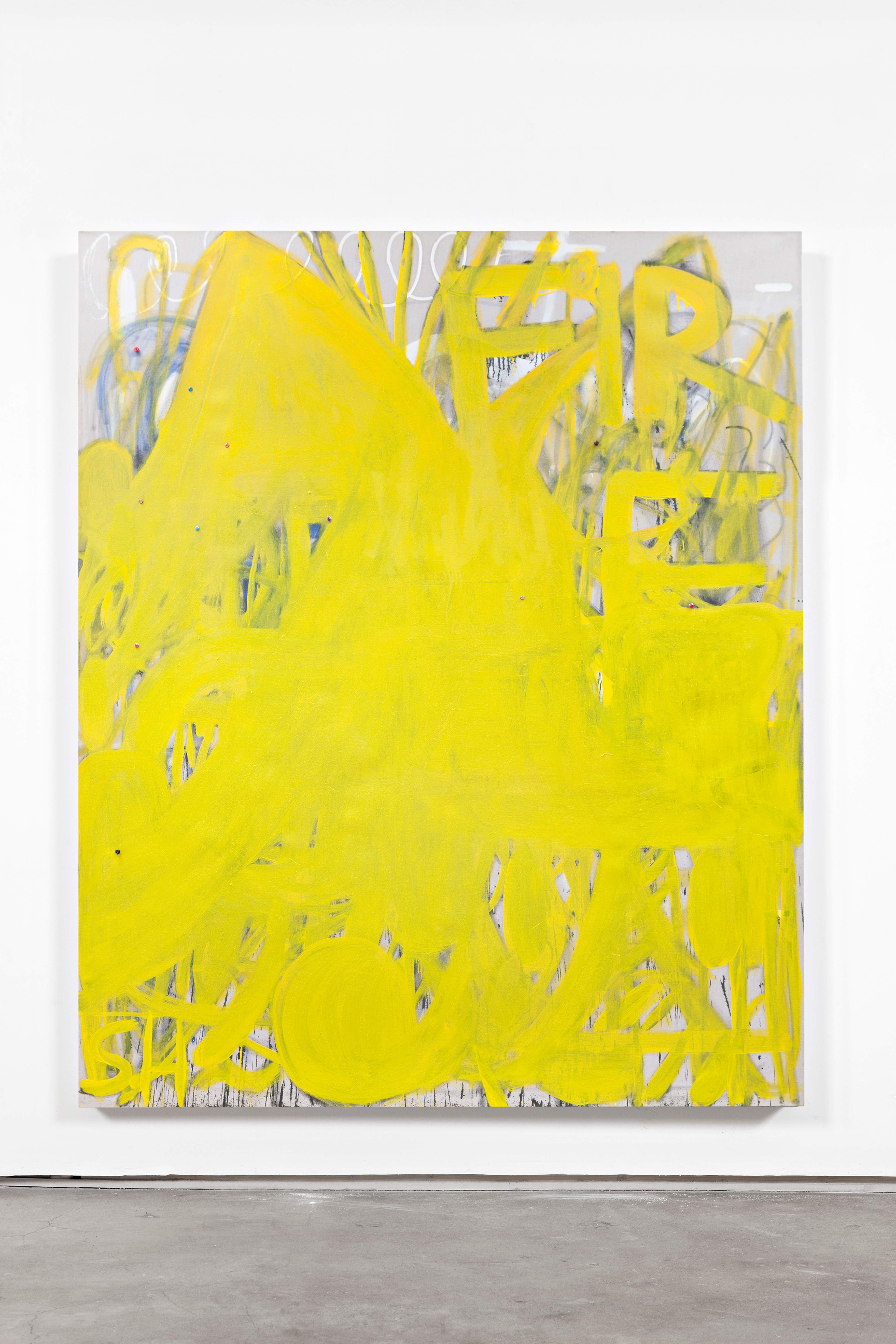 Sebastian Helling, Yellow, 2014, oil paint on linen, 220x183 cm