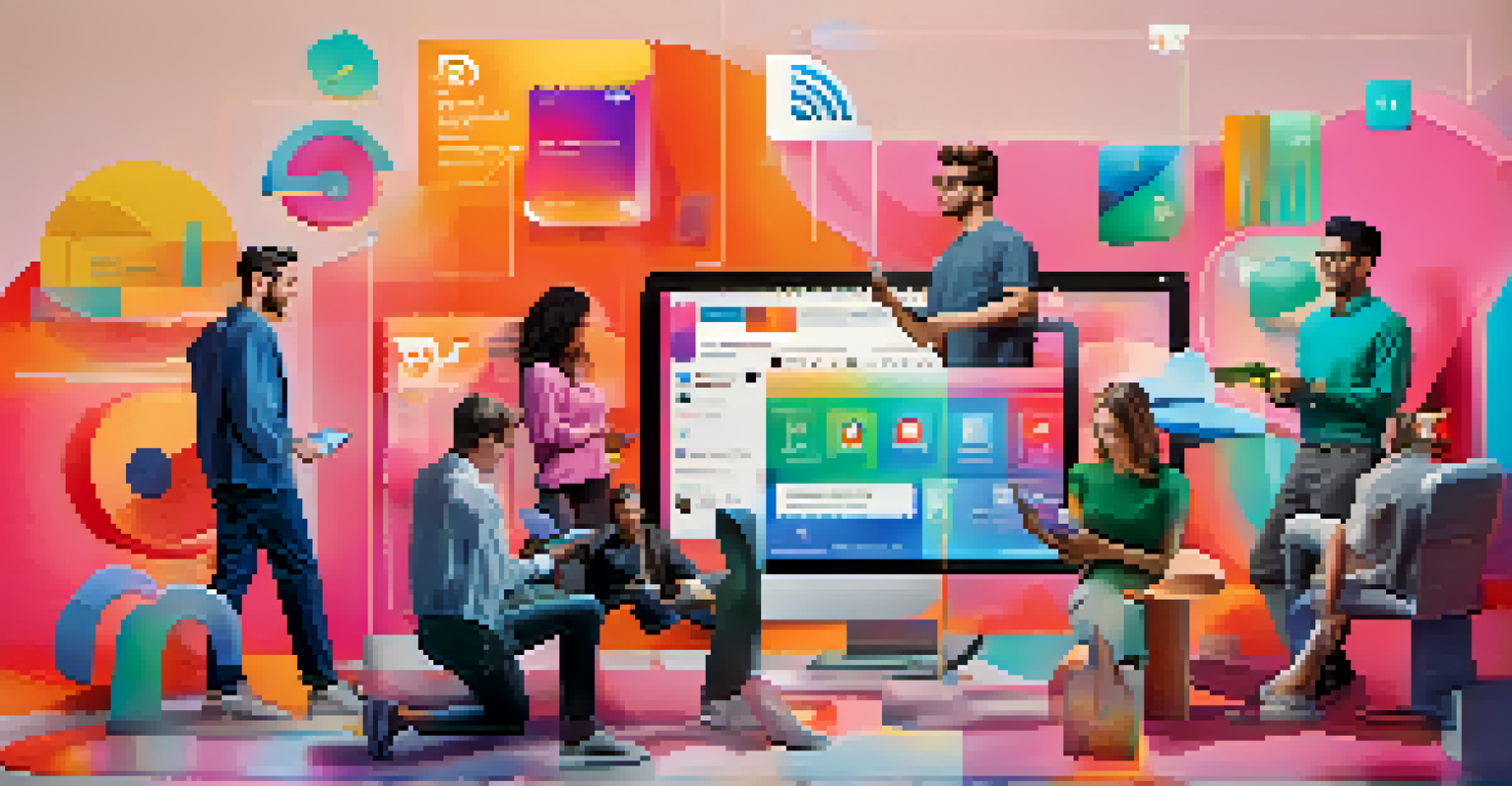 A digital talent agency interface displaying colorful artist profiles and notifications for new opportunities in a modern design.