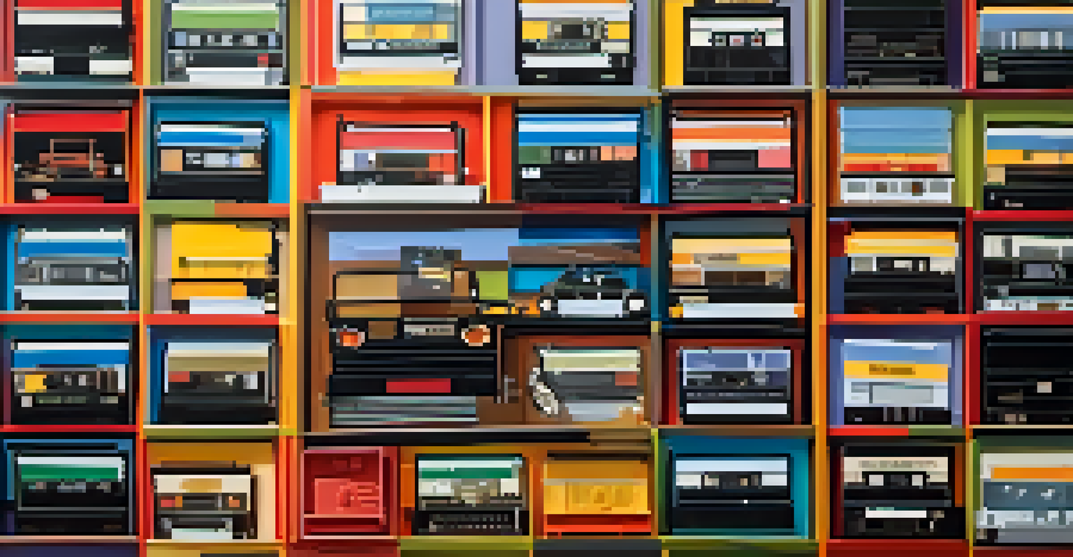 A collage showcasing the evolution of film directing with scenes from different film eras, framed in vibrant colors and textures.