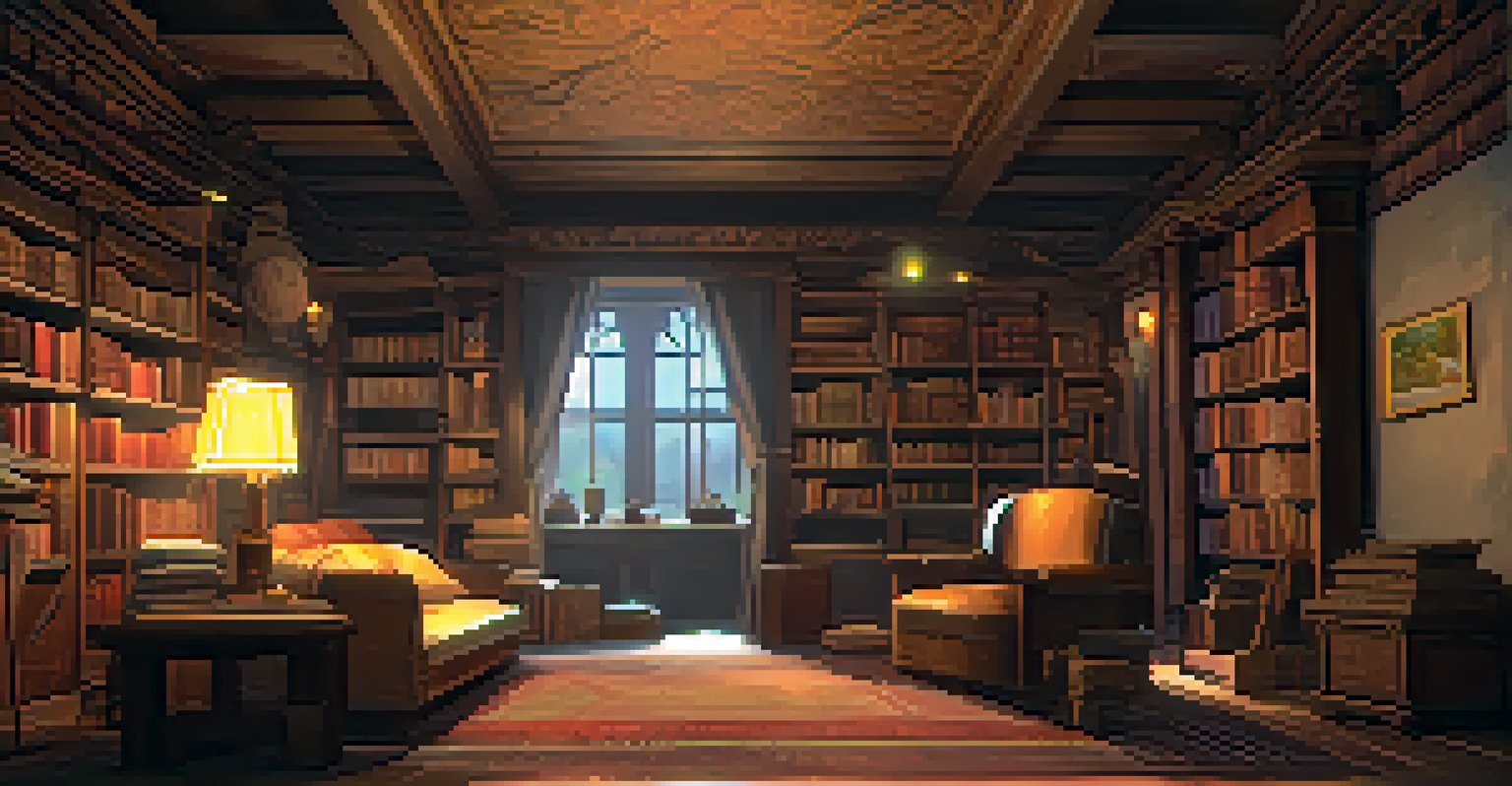 A cozy room where a player engages with an interactive storytelling video game on a large screen.