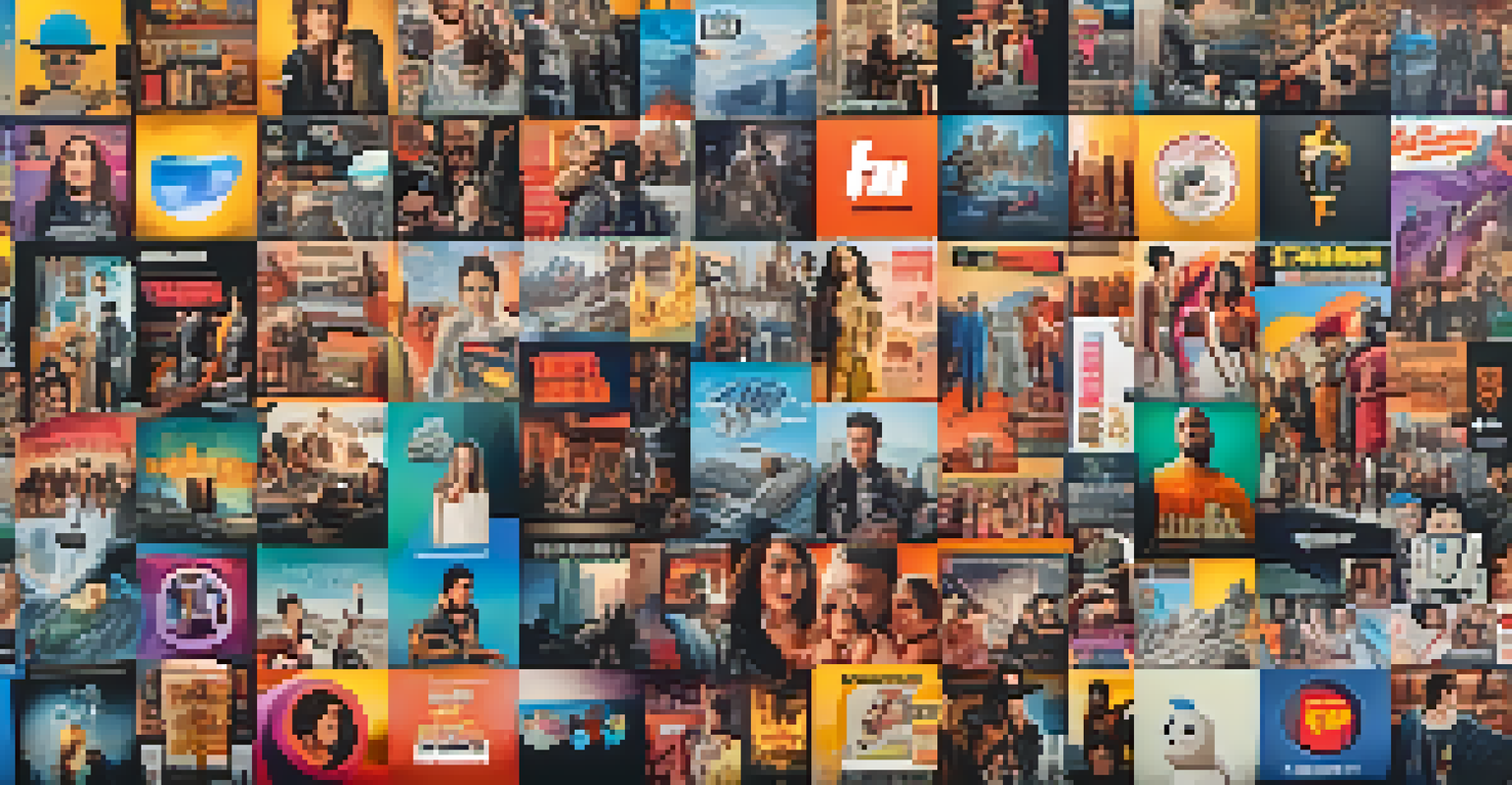A colorful collage of fan art and social media posts related to a popular movie, illustrating user-generated content in film marketing.