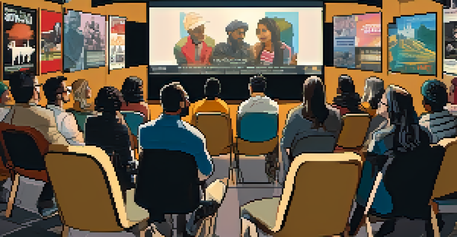 A panel discussion at a film festival with filmmakers on stage and an attentive audience.
