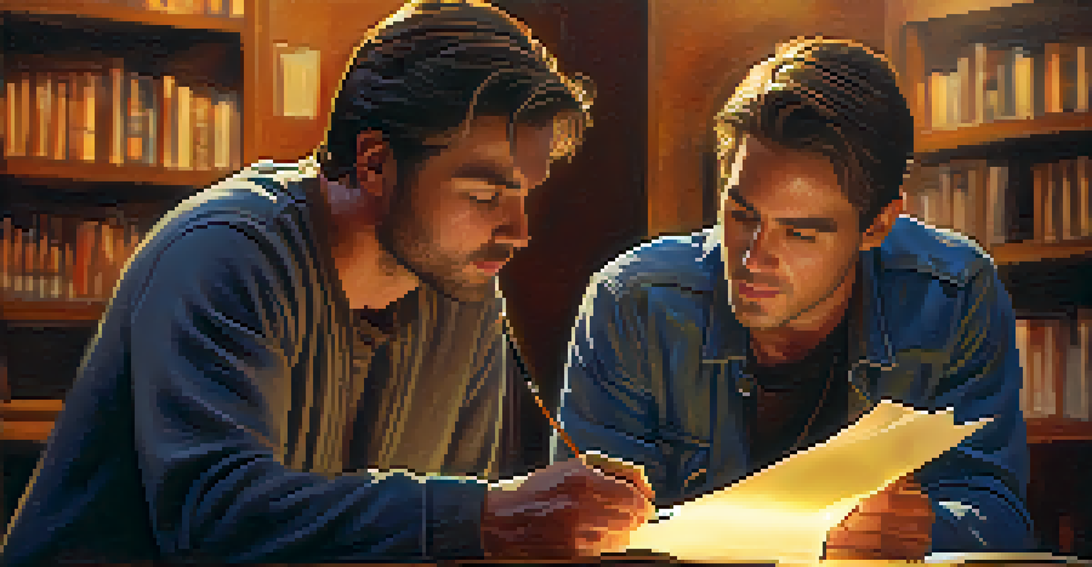 Close-up of two actors in a chemistry read, expressing strong emotional connection, with warm lighting creating an intimate atmosphere.