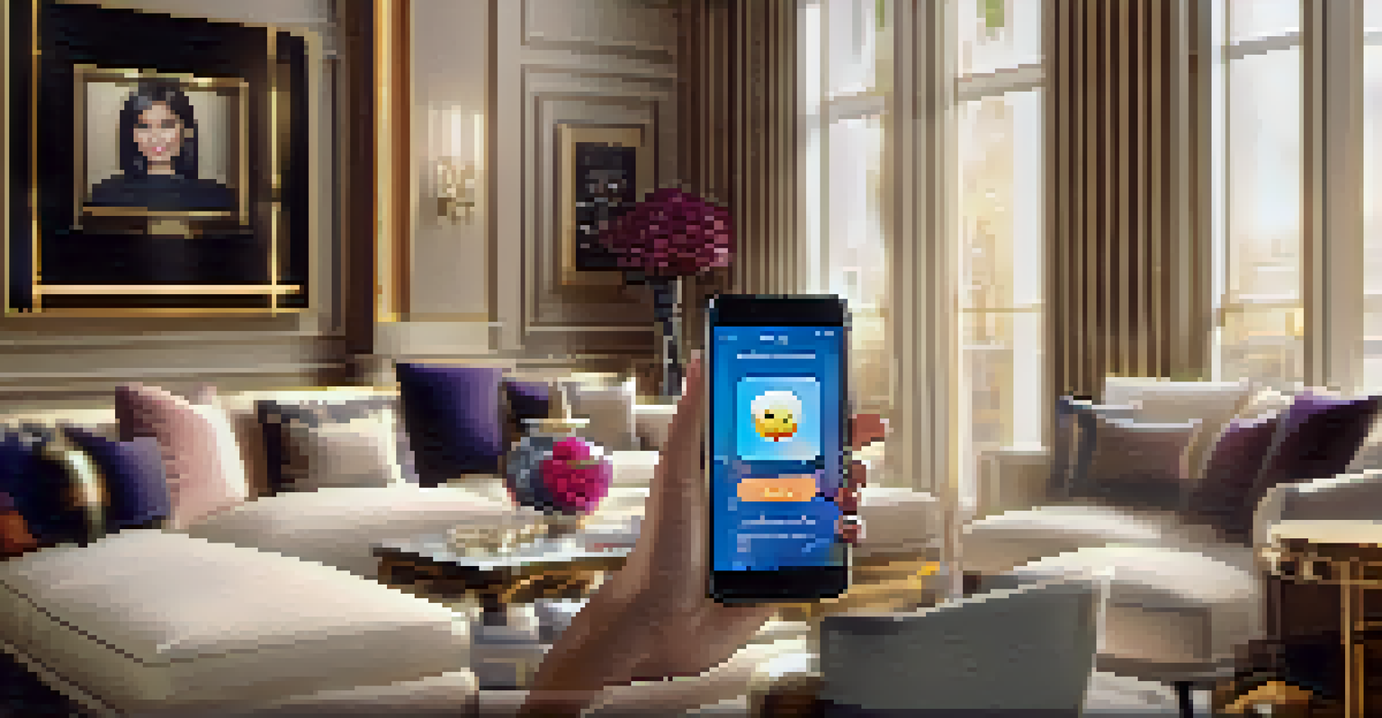 A close-up of a smartphone displaying a heartfelt social media post from a celebrity addressing a controversy, set in a stylish living room.