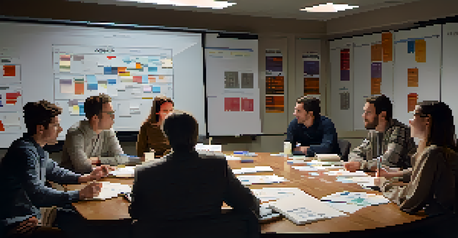 A group of filmmakers discussing release strategies around a table, with calendars and charts in a warmly lit room, highlighting collaboration.