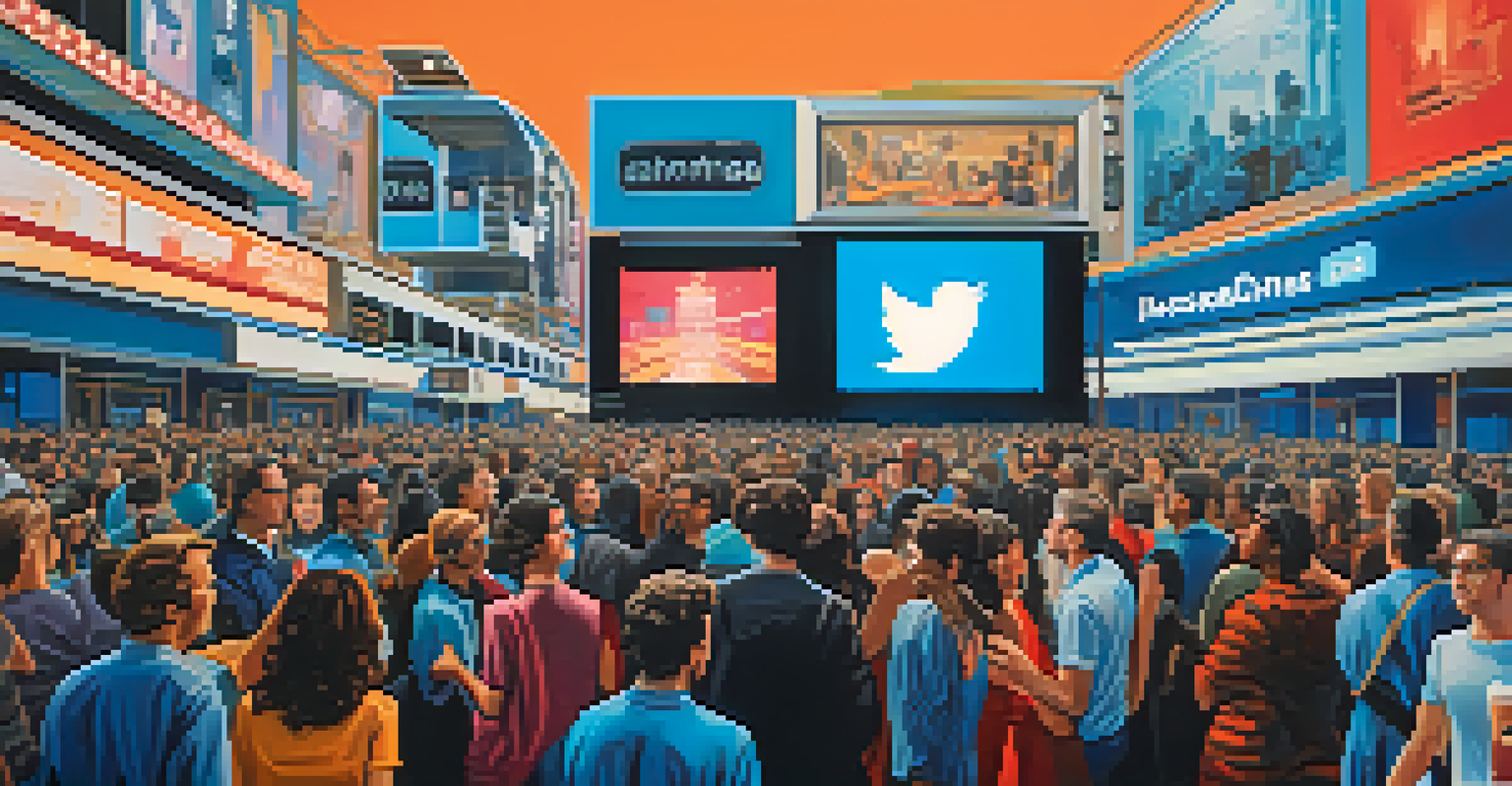 A split-screen image of a film premiere and a social media feed discussing film representation.