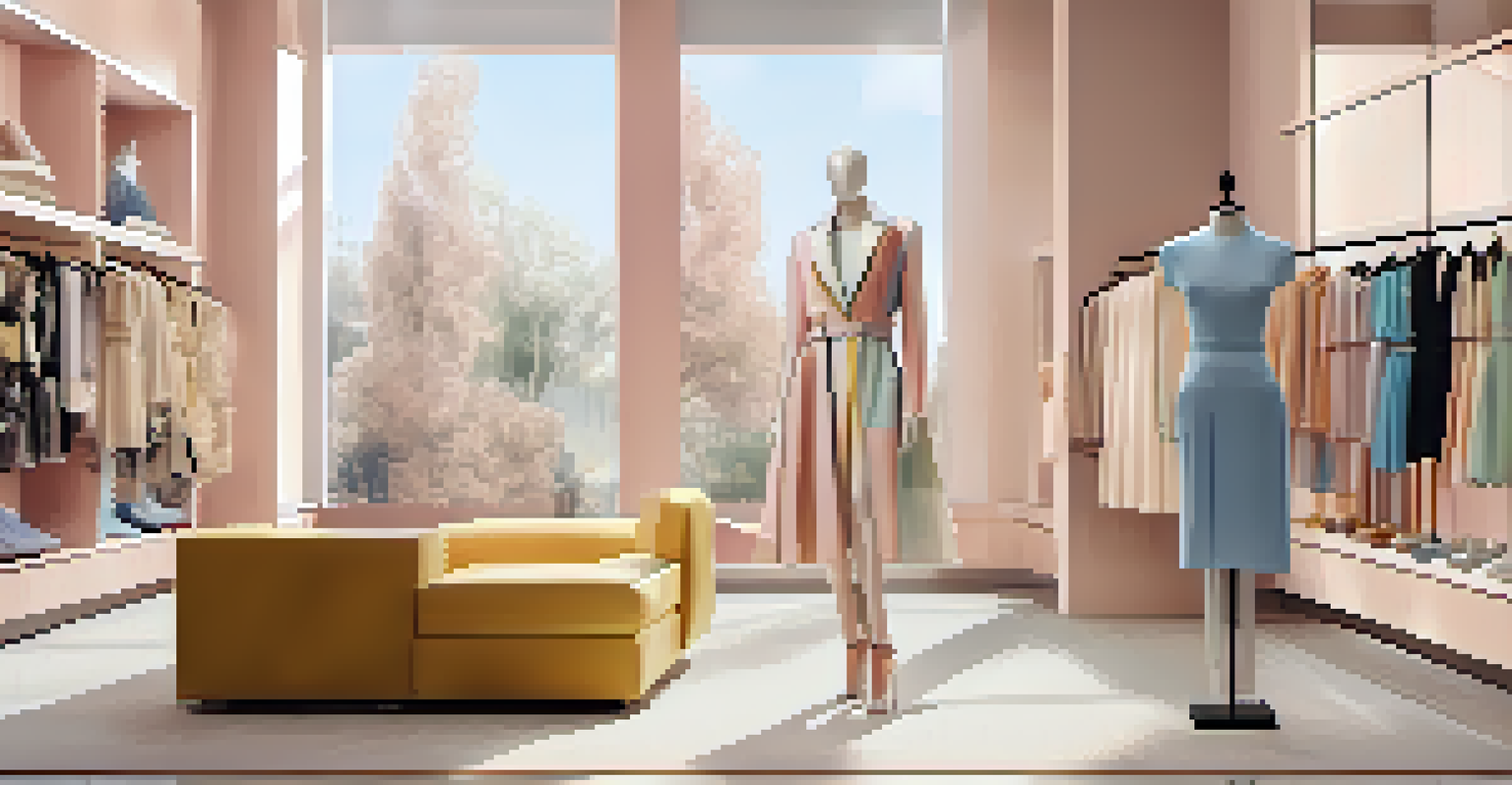 A contemporary boutique showcasing a mannequin in a trendy outfit inspired by modern fashion icons.