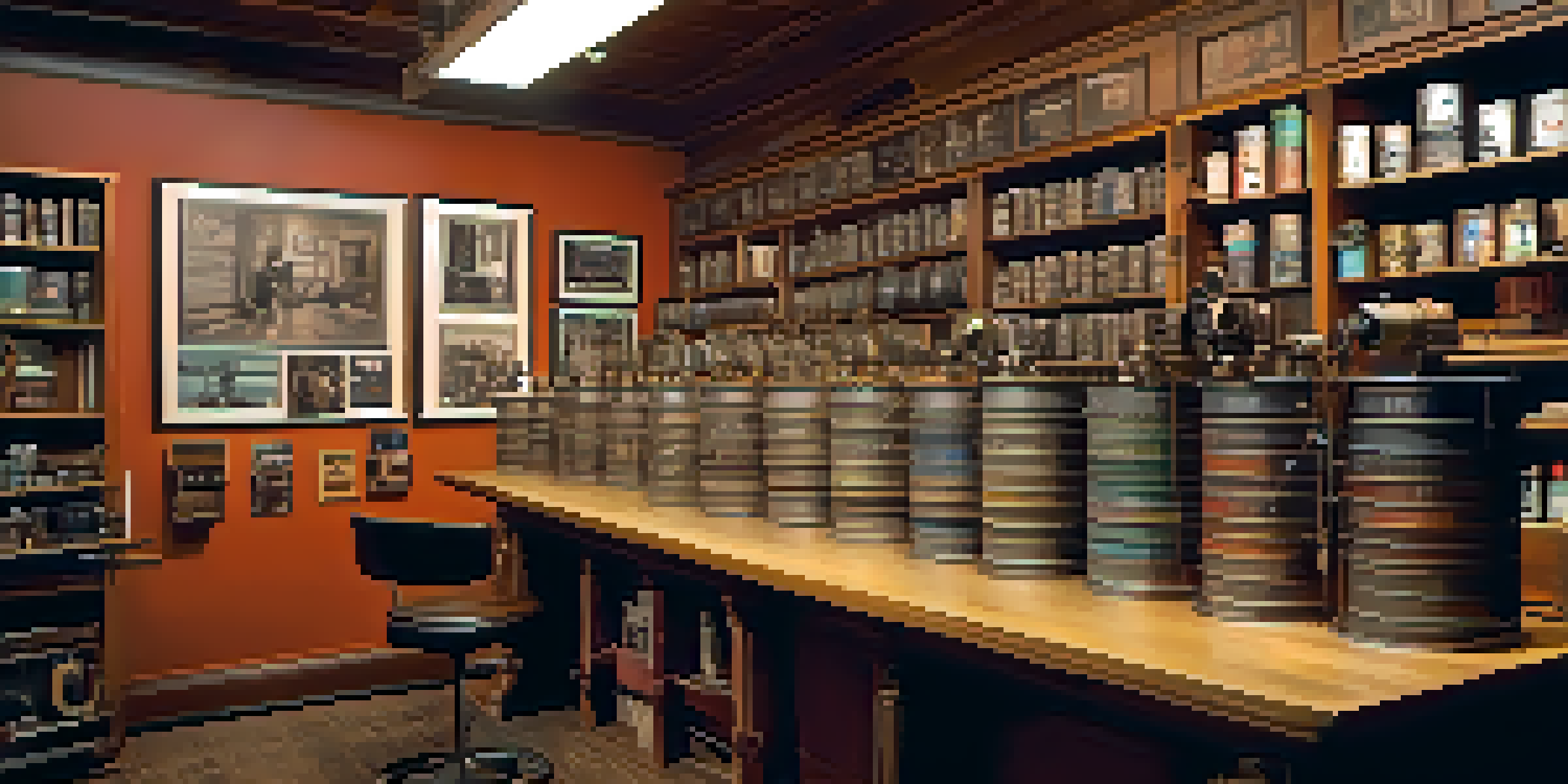 A technician restoring an old film reel in a vintage film restoration studio, surrounded by film canisters and posters.