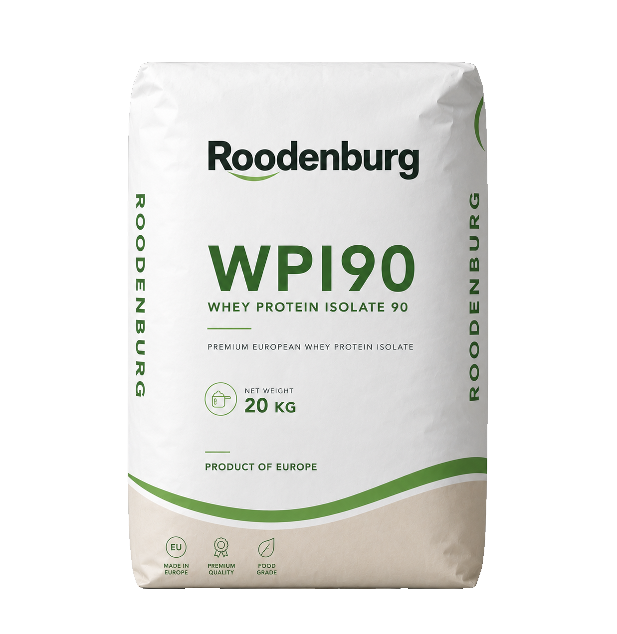 Packaging for WPI90 sourced through Roodenburg Dairy