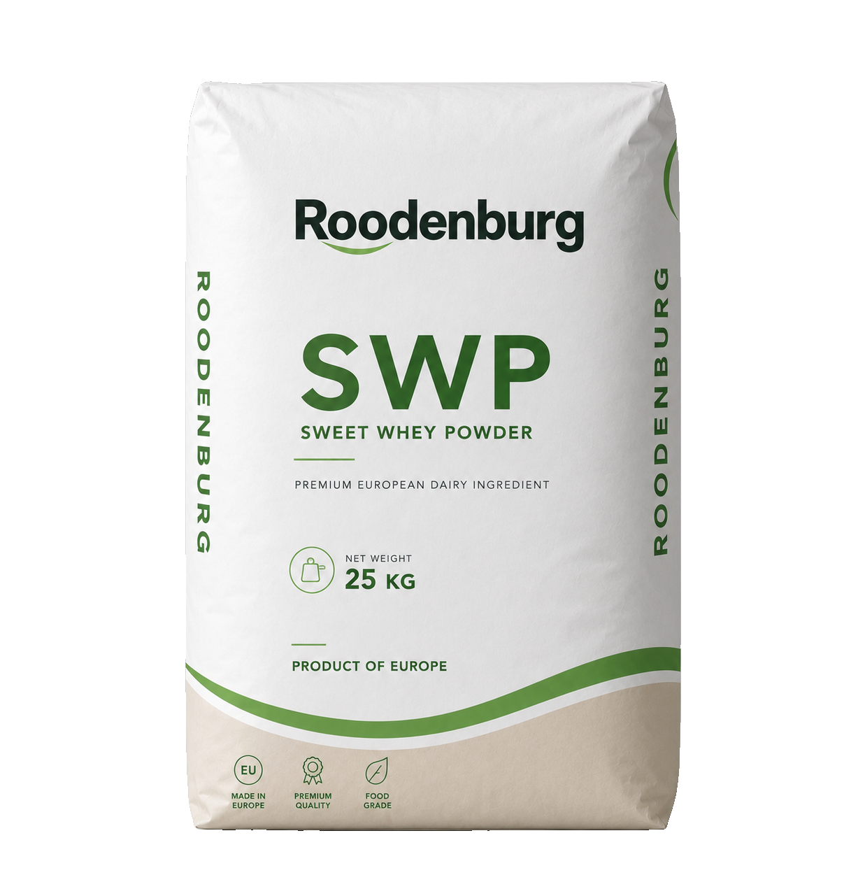 Packaging for Sweet Whey Powder sourced through Roodenburg Dairy