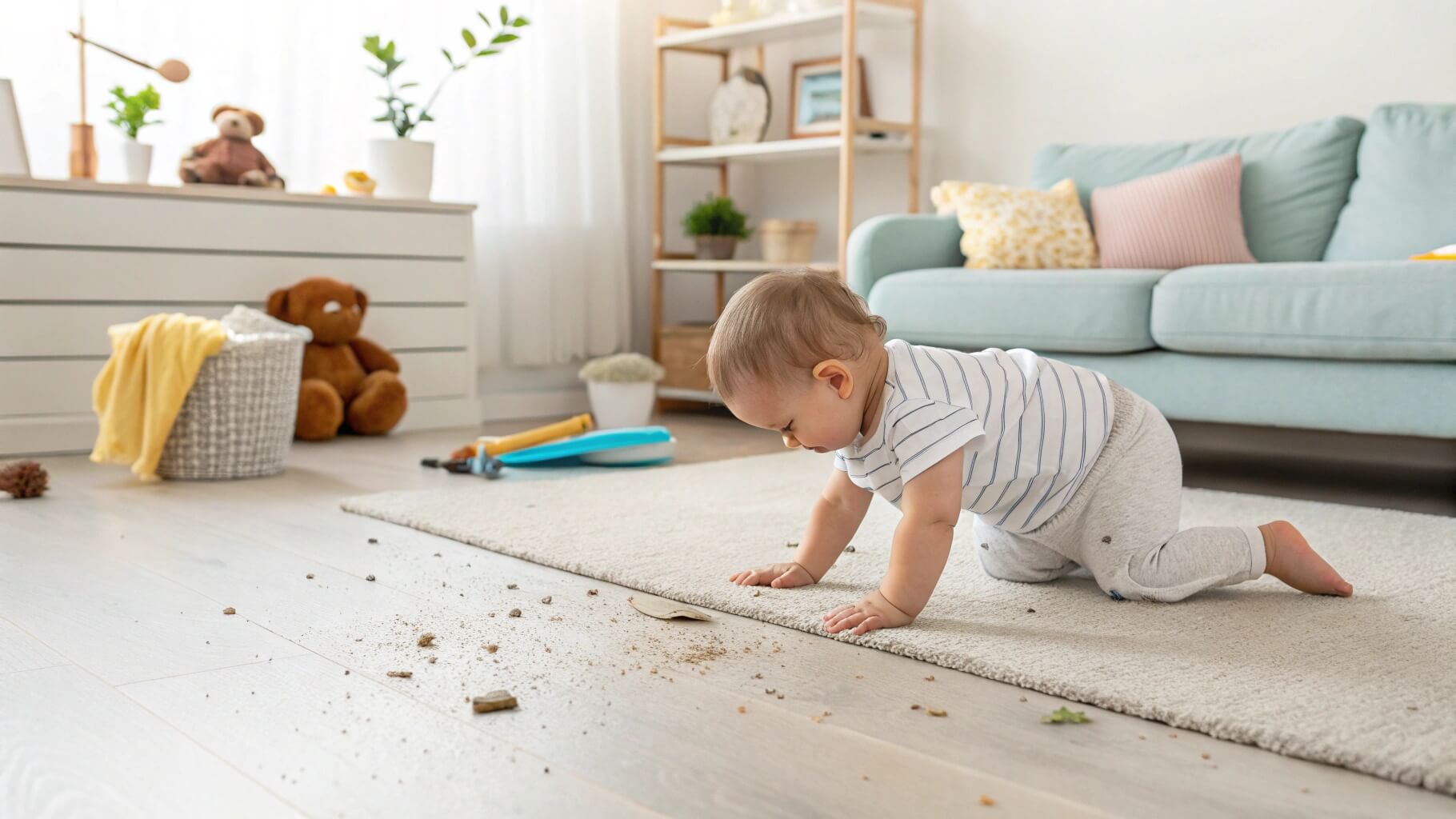What's the Secret to a Spotless Floor When You Have a Crawling Baby?