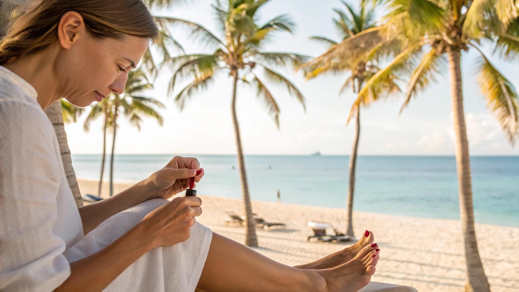 How Can You Keep Your Nails Healthy While Traveling to a Tropical Paradise?