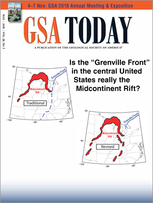 Cover image for GSA Today Issue: May 2018