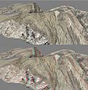a 3D geologic mapping rendering