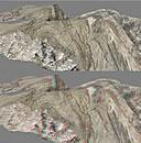 a 3D geologic mapping rendering