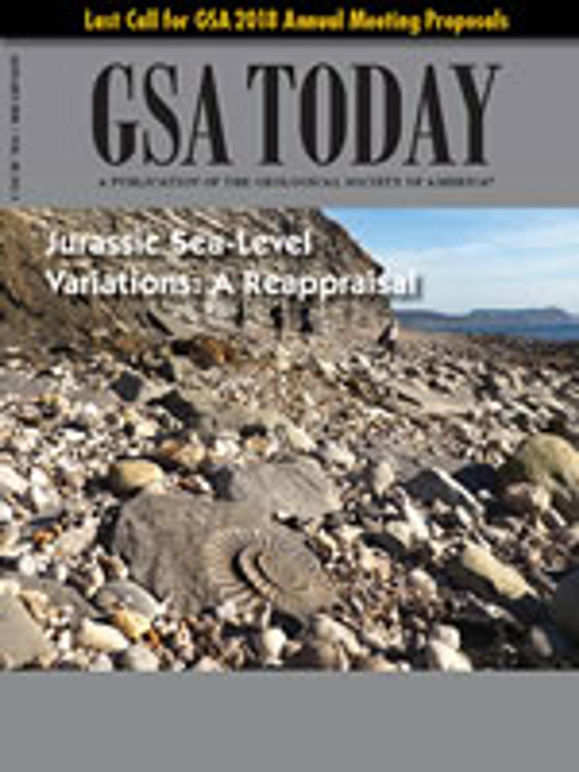 Cover image for GSA Today Issue: January 2018