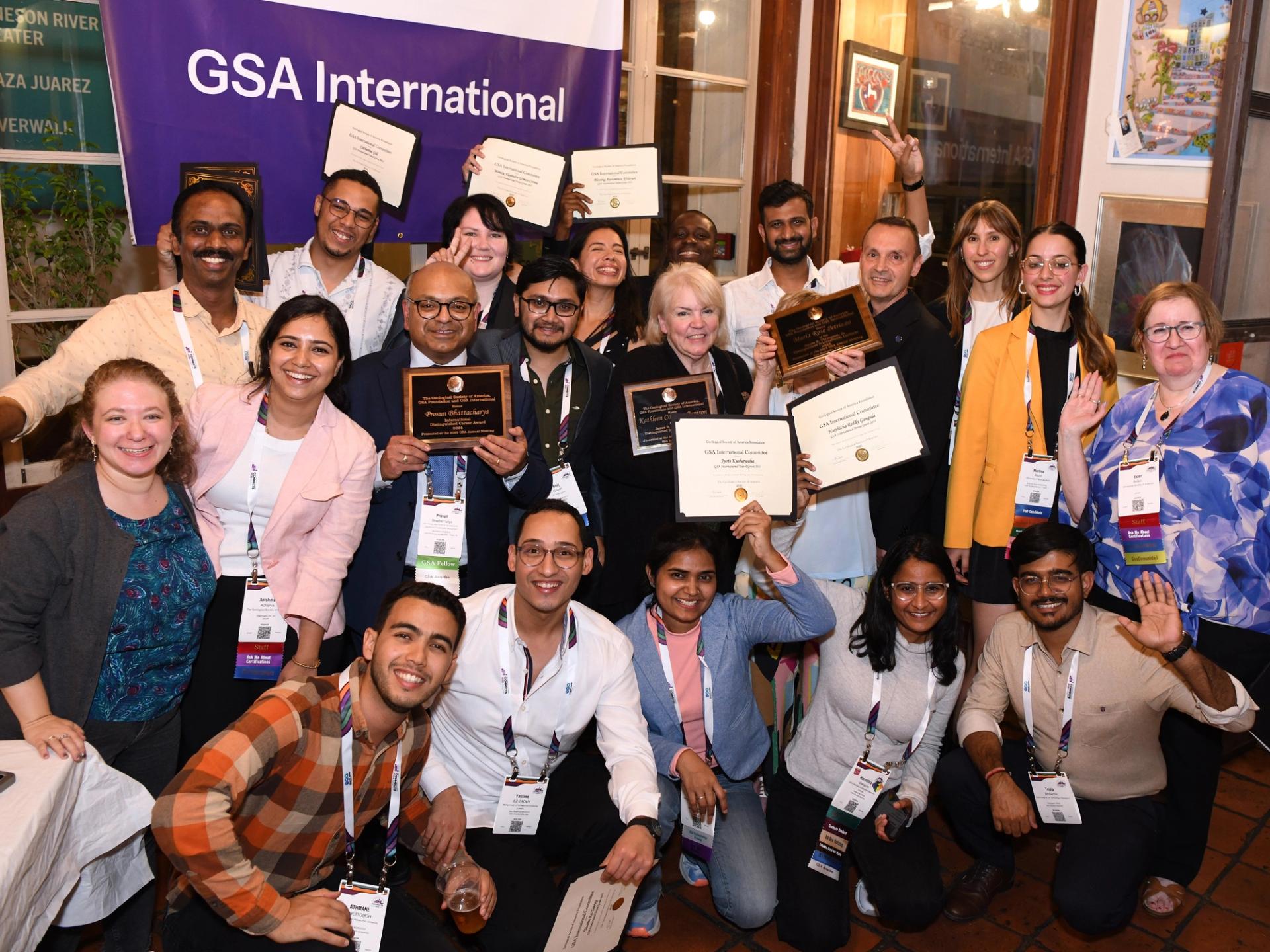 Group Photo of Travel Grant and other international award recipients at GSA Connects meeting