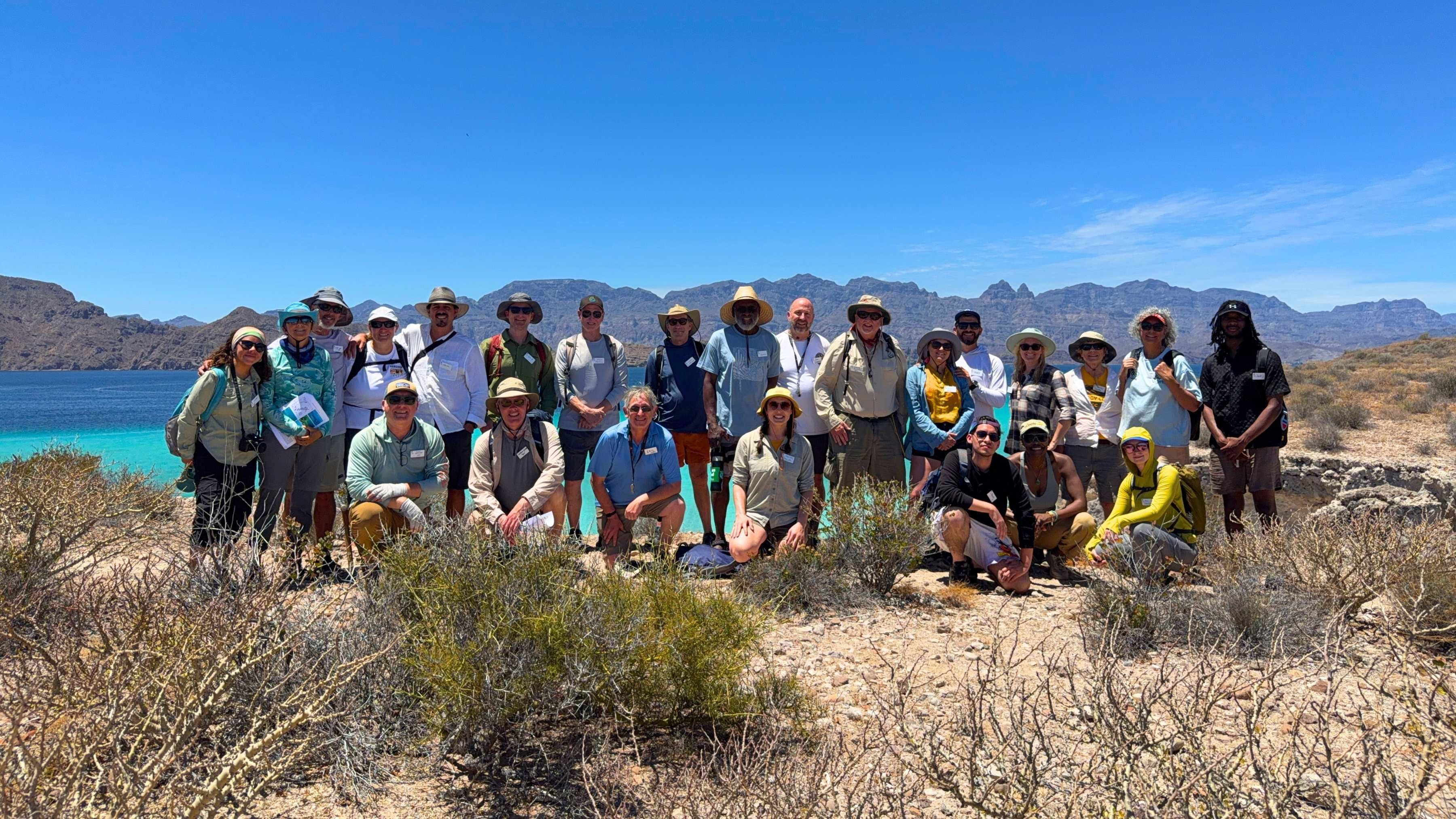 Mexico Cordilleran Field trip group photo on Isla del Carmen 