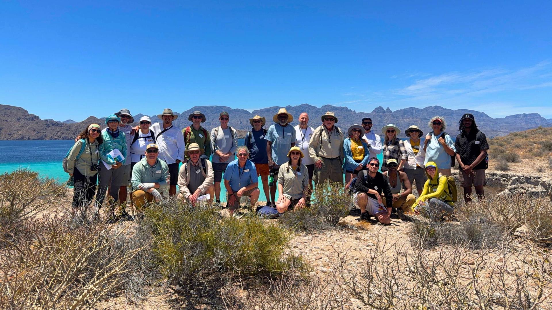Mexico Cordilleran Field trip group photo on Isla del Carmen