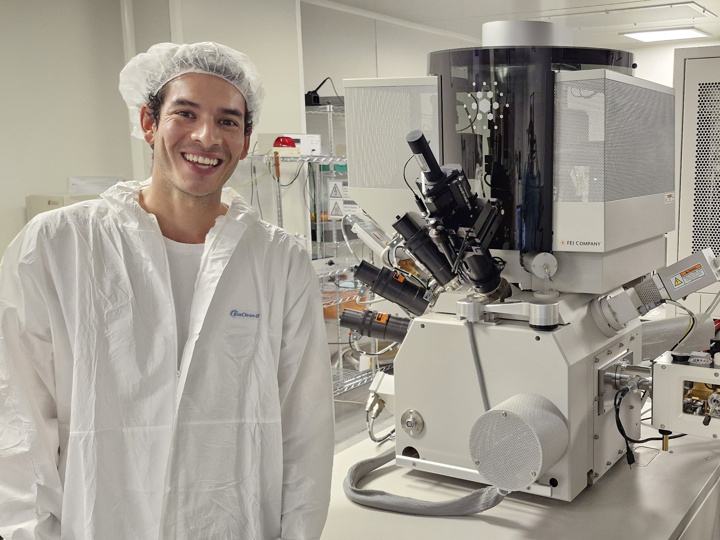 Photo of GSA Graduate Student Research Grant Recipient conducting research in the lab