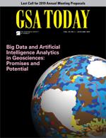 Cover image for GSA Today Issue: January 2019